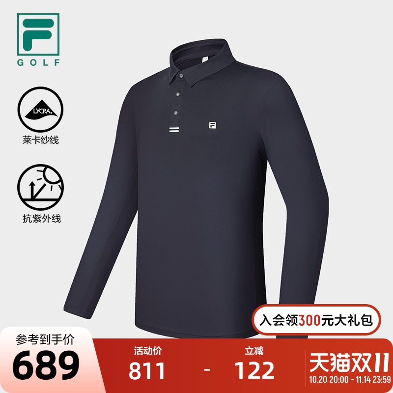 FILA斐乐针织长袖POLO衫