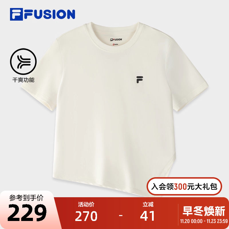 FILAFUSION斐乐女子针织短袖衫