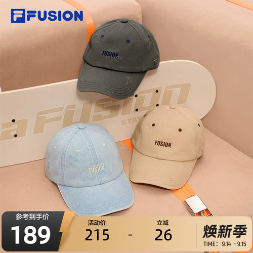 FILA FUSION斐乐男女同款棒球帽秋季新款运动帽情侣遮阳帽子