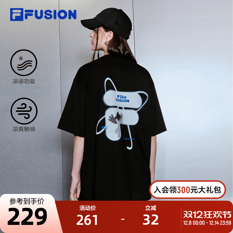 FILAFUSION斐乐短袖T情侣