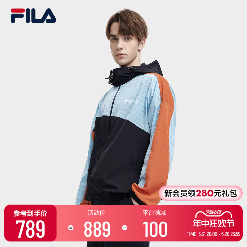 【张艺兴同款】FILA X MAGIC STICK斐乐男子外套宽松连帽休闲上衣