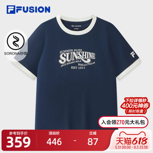 FILAFUSION斐乐女子短袖T