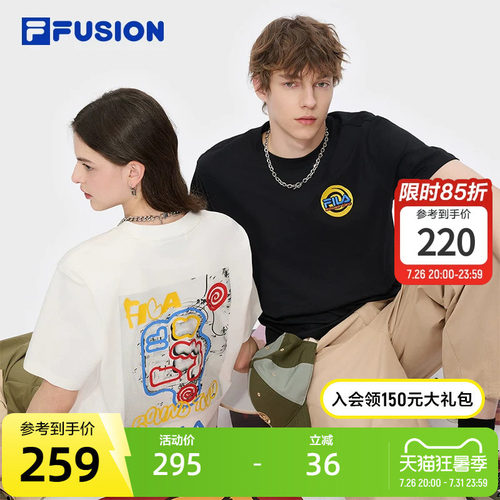 FILAFUSION斐乐情侣短袖T