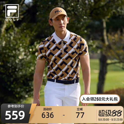 FILA斐乐针织短袖POLO衫