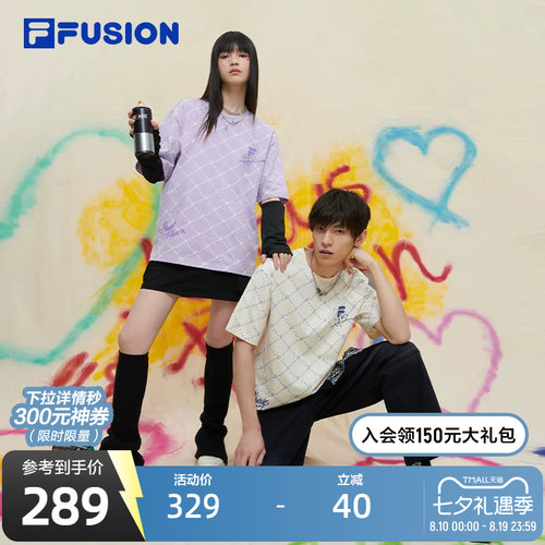 FILAFUSION斐乐中性针织短袖衫