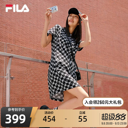 FILA斐乐女士老花连衣裙