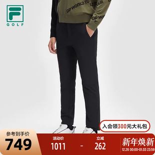 斐乐官方男士 高尔夫户外运动直口梭织裤 长裤 新款 子 2024冬季 FILA