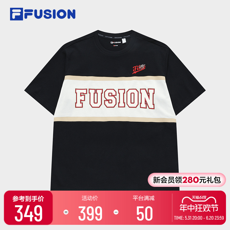 FILAFUSION斐乐潮牌针织短袖衫