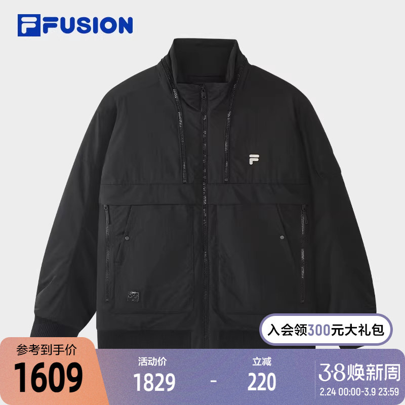 FILA FUSION斐乐潮牌棉服男2026春新款时尚休闲宽松机能夹克外套
