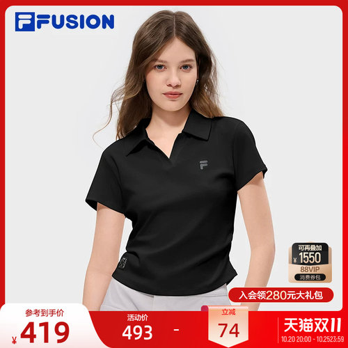 FILAFUSION斐乐女子短袖POLO