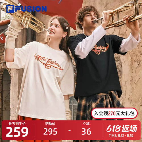 FILAFUSION斐乐情侣短袖T