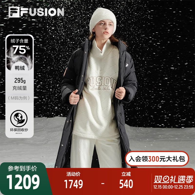 FILAFUSION斐乐女士长款羽绒服