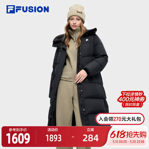FILAFUSION斐乐长羽绒服女子