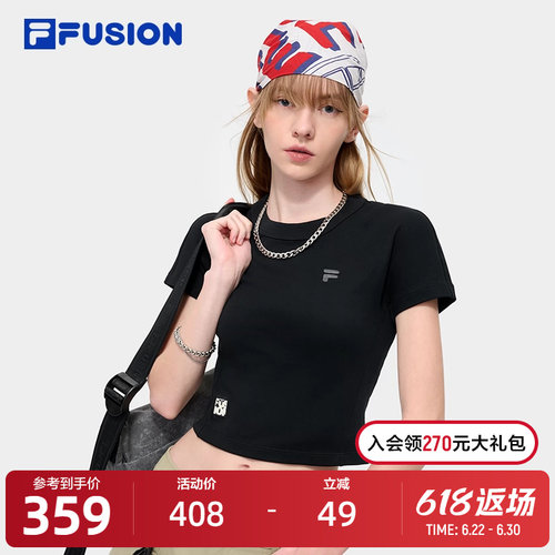 FILAFUSION斐乐短袖T女子