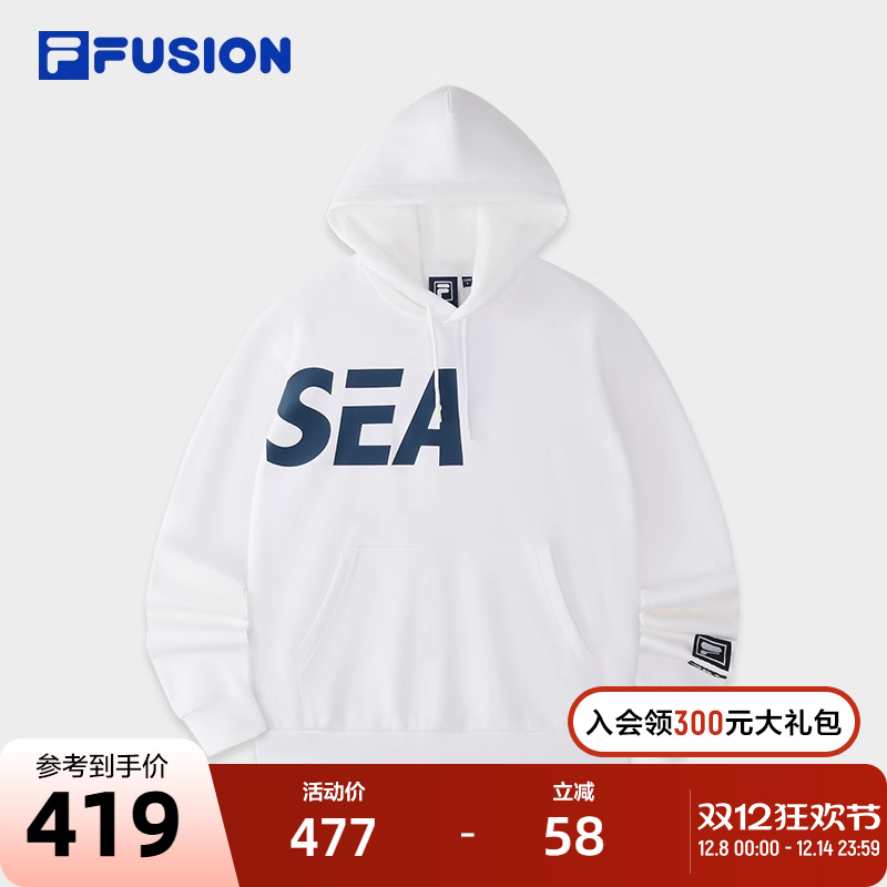 FILAFUSION斐乐针织连帽上衣