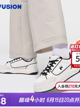 FILA FUSION斐乐潮牌BANK2板鞋女士2026新年红色小白鞋休闲鞋女鞋