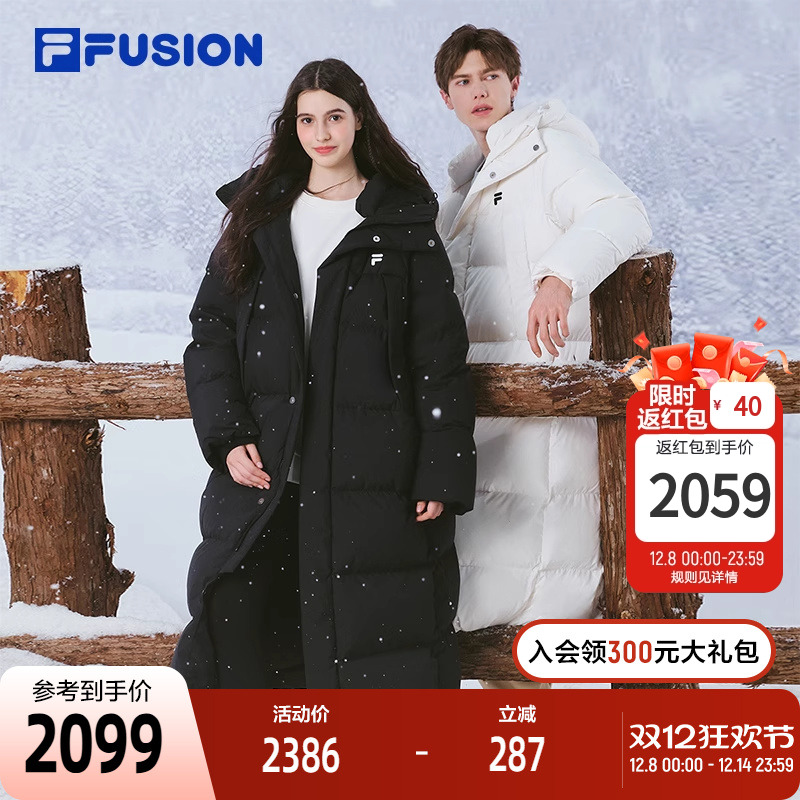 FILAFUSION斐乐中性长款羽绒服
