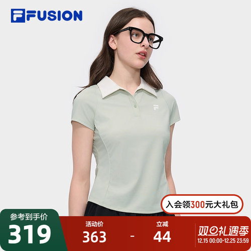 FILAFUSION斐乐针织短袖POLO衫