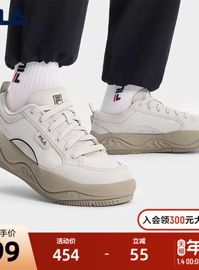 FILA 斐乐官方男鞋COOKIES复古帆布鞋2025夏新款曲奇鞋运动休闲鞋