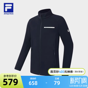 外套2026春新款 针织长袖 健身运动简约基础上衣 斐乐官方男士 FILA