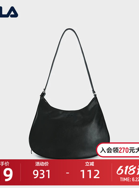 挎包|FILA 斐乐官方黑色女款包包斜挎包运动单肩包小包休闲包