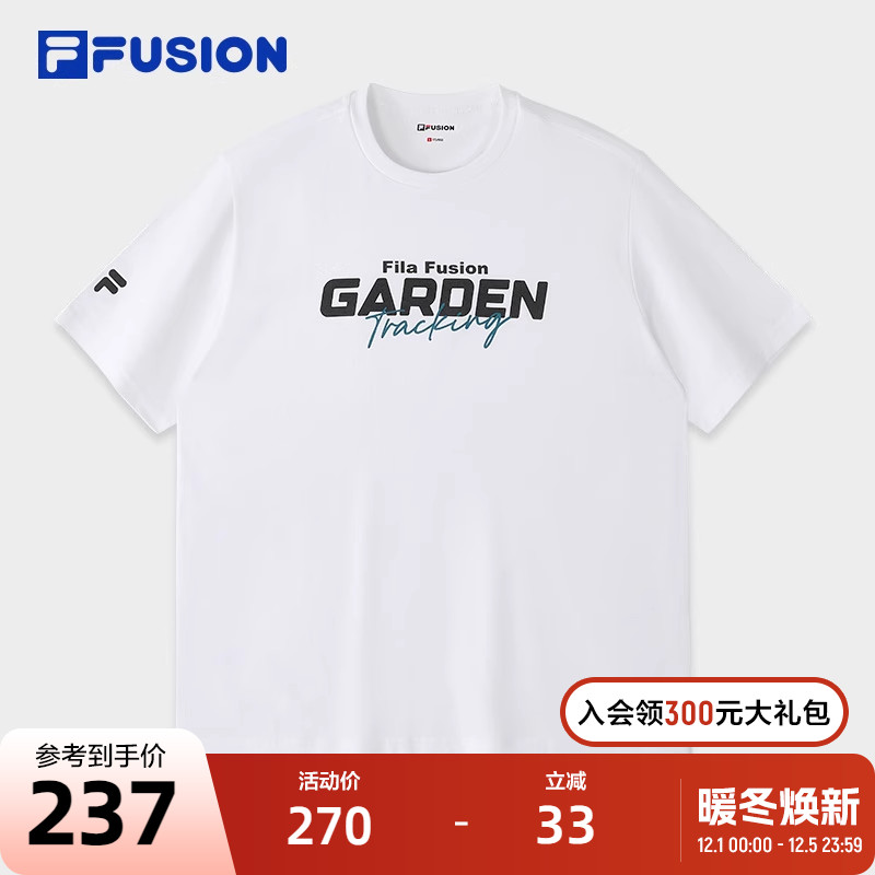 FILAFUSION斐乐男士针织短袖衫