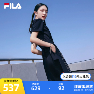 休闲翻领工装 FILA STICK斐乐女子连衣裙2023夏时尚 MAGIC 裙