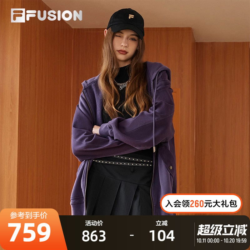 FILAFUSION斐乐针织连帽外套