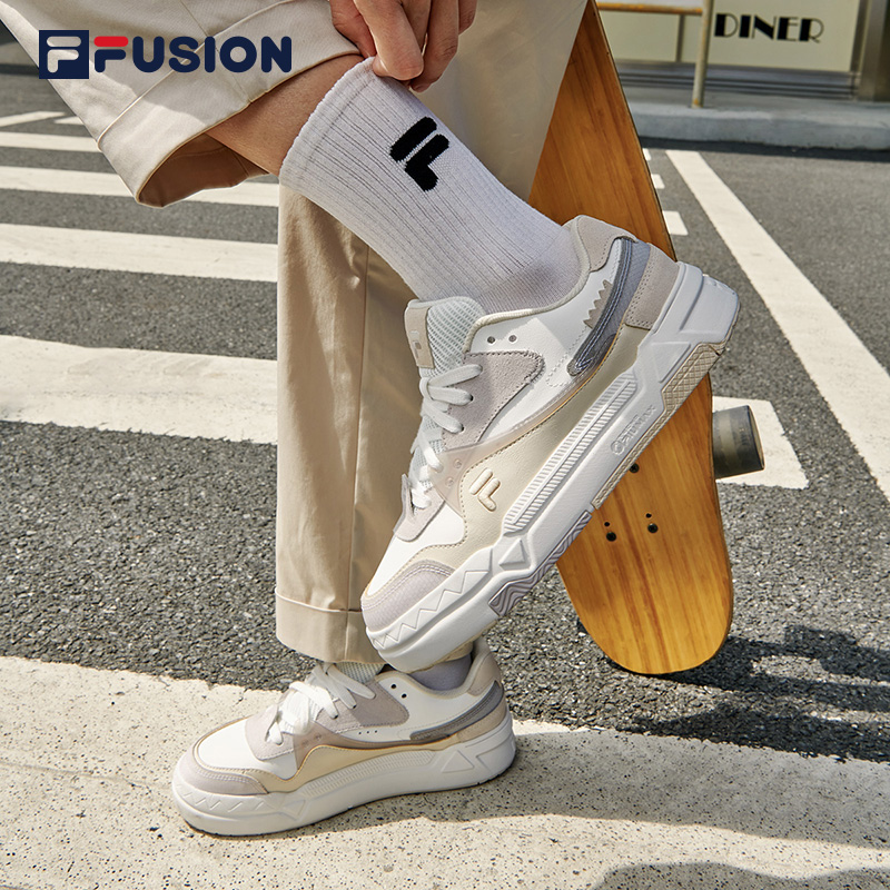 FILA FUSION斐乐潮牌BANK女鞋板鞋街头厚底鞋运动鞋休闲鞋低帮鞋