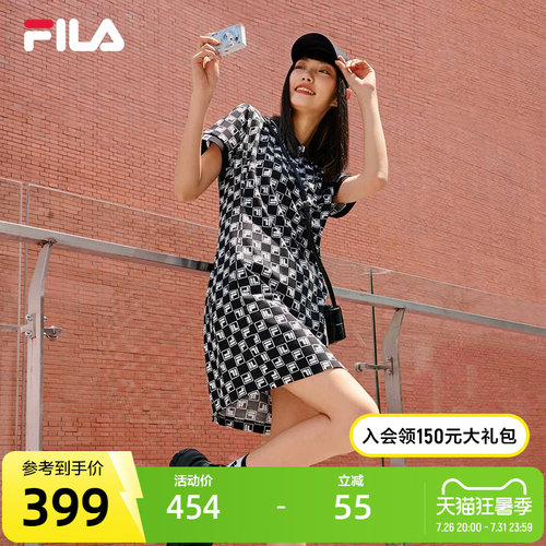 FILA斐乐女士老花连衣裙