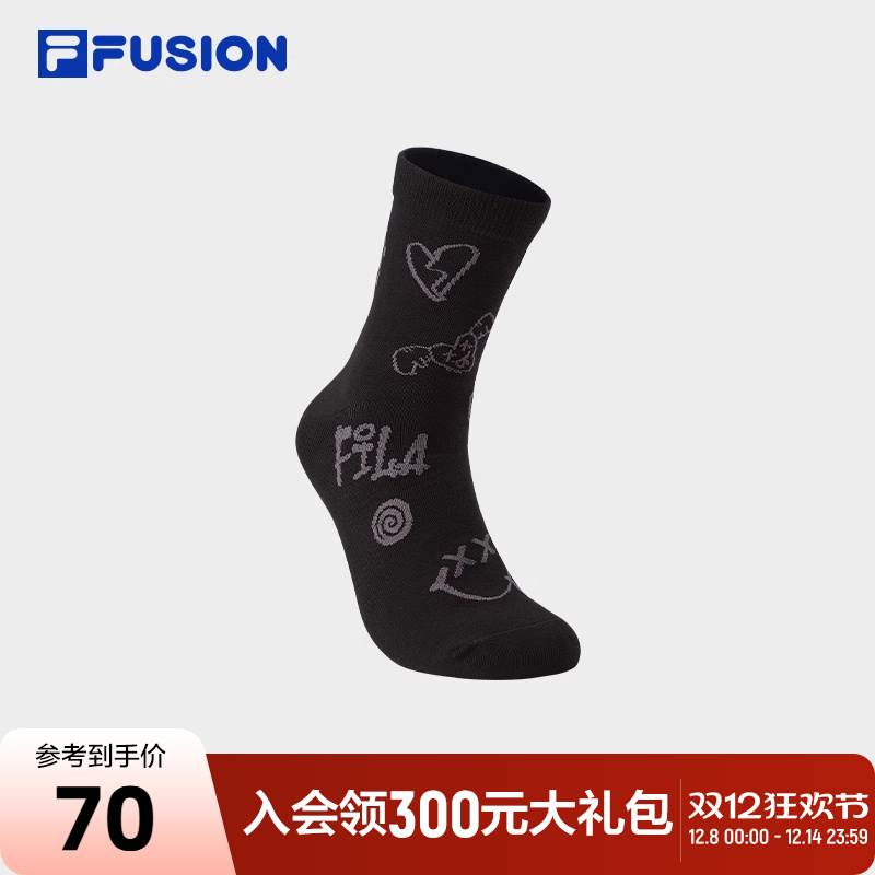 FILAFUSION斐乐情侣中腰袜