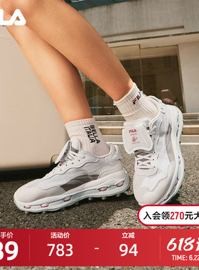 FILA斐乐女鞋KM2老爹鞋运动鞋2025秋季新款厚底叠叠2休闲鞋老爹鞋