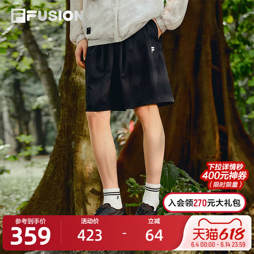 FILAFUSION斐乐男士梭织五分裤