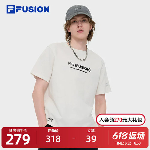 FILAFUSION斐乐男士针织短袖衫