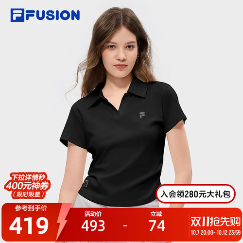 FILAFUSION斐乐女子短袖POLO