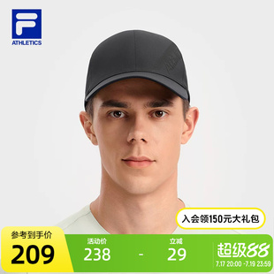 FILA斐乐棒球帽男帽秋季新款情侣透气防晒帽健身运动帽遮阳鸭舌帽