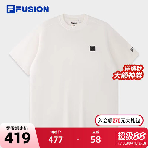 FILAFUSION斐乐男士针织短袖衫