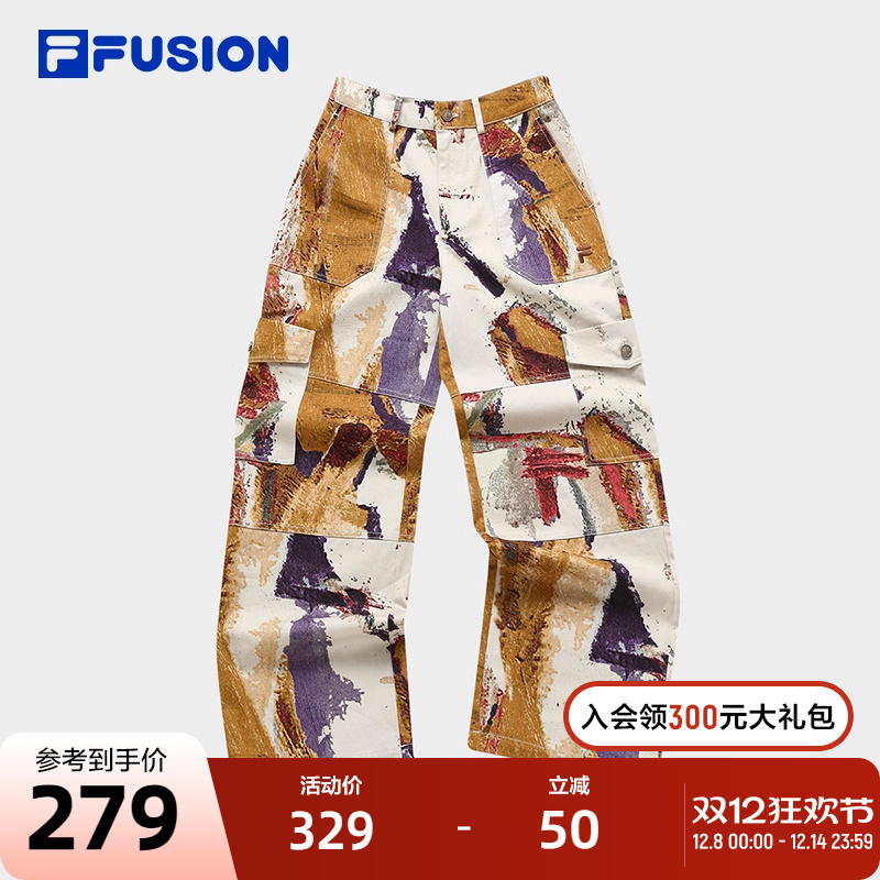 FILAFUSION斐乐梭织长裤情侣