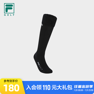 舒适小腿袜高尔夫运动袜子 新款 FILA 斐乐官方女袜及膝袜2024冬季