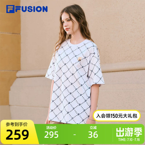 FILAFUSION斐乐情侣短袖T