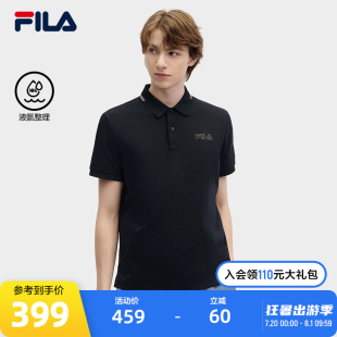 透气休闲通勤运动T恤上衣 FILA斐乐翻领短袖 POLO衫 男2024夏季 新款