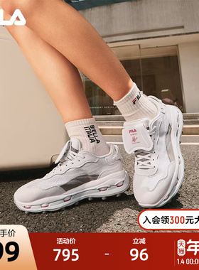 FILA斐乐女鞋KM2老爹鞋运动鞋2025秋季新款厚底叠叠2休闲鞋老爹鞋