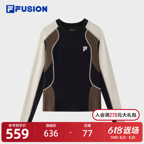 FILAFUSION斐乐女士针织长袖衫