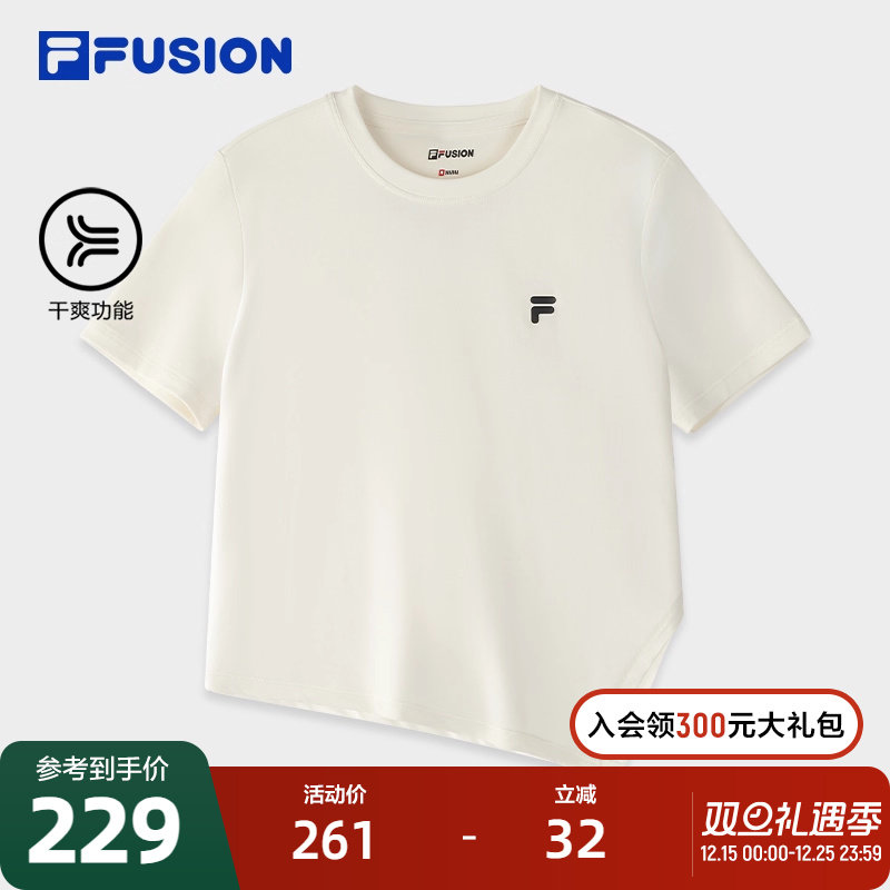 FILAFUSION斐乐女子针织短袖衫