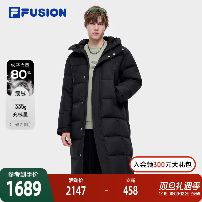 FILAFUSION斐乐长羽绒服男子
