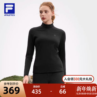 户外运动多彩休闲百搭半拉链上衣 新款 FILA斐乐女长袖 T恤2025春季