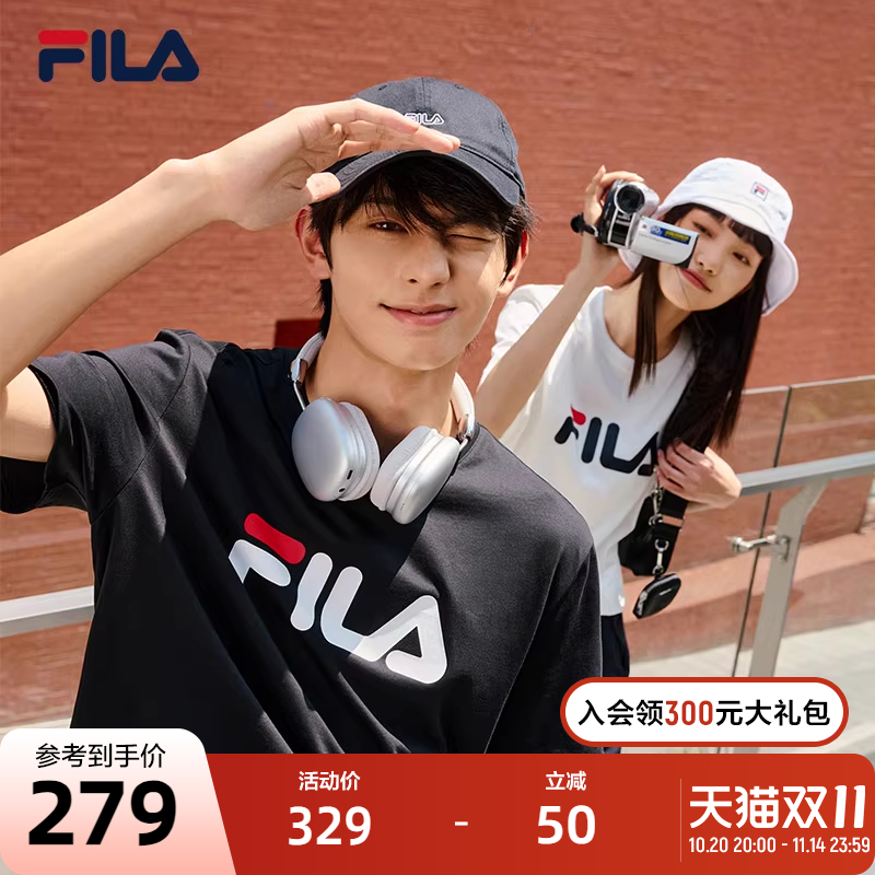 FILA斐乐情侣运动短袖T恤