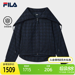 FILA Emerald斐乐女士棉服2025春新款时尚休闲宽松保暖大领子外套