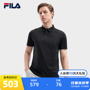 翻领针织时尚 FILA斐乐官方短袖 新款 POLO衫 休闲T恤上衣 男2024夏季