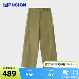 新款 男2025春季 时尚 休闲宽松工装 FILA 裤 FUSION斐乐潮牌梭织长裤